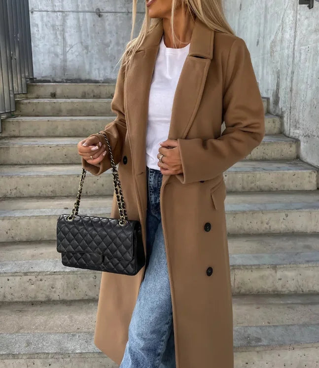 Women's Reversible Winter Coat Long Belted