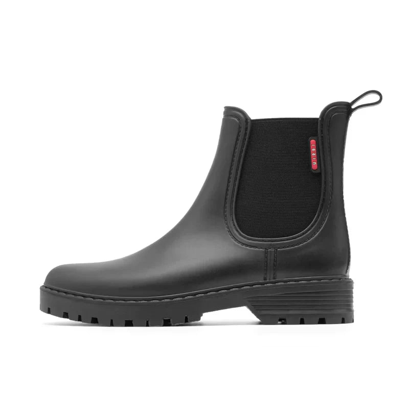 Women's Chelsea Rain Boots Waterproof Rubber Slip-Resistant