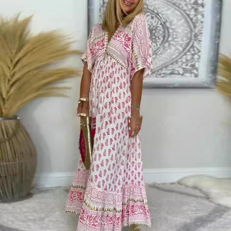 Women's Loose Fit Flowy Dress - Vonnera