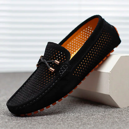 Eliano Men's Slip On Loafers Leather Black