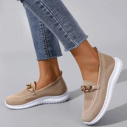Aurelia Women's Gold Loafers