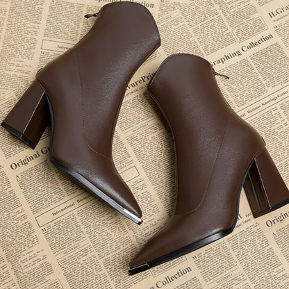 Eleanor | Women’s Spring Pointed Heel Ankle Boots