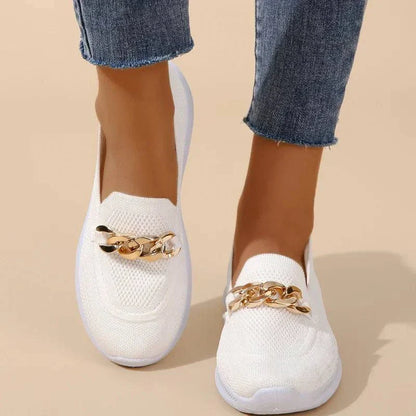 Aurelia Women's Gold Loafers