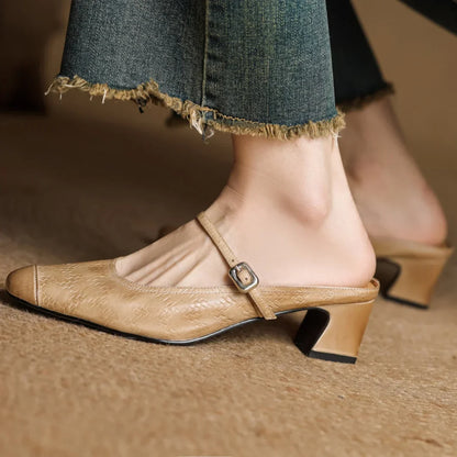 Women's Genuine Leather Mules