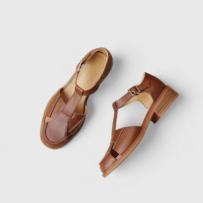 Women's Mary Jane Sandals Closed Toe Low Heel