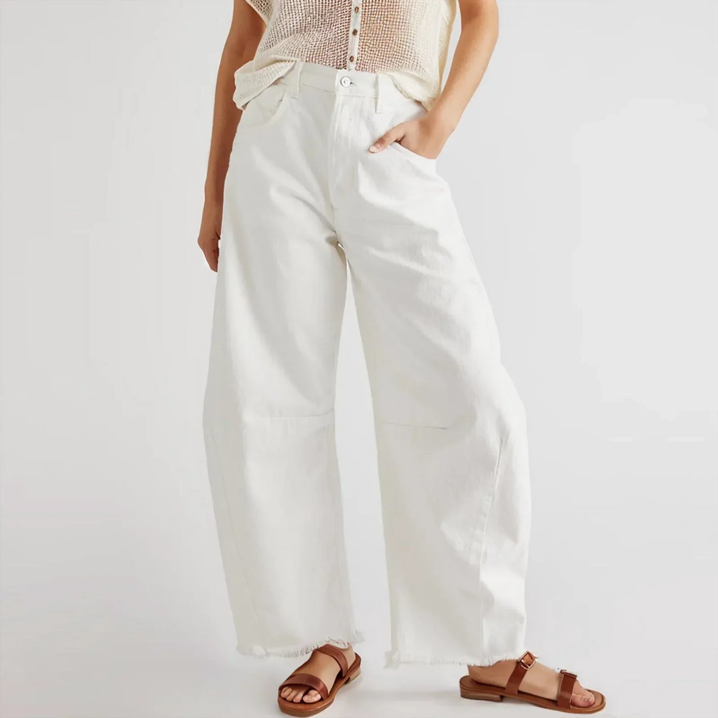 Women's Distressed High-Rise Jeans