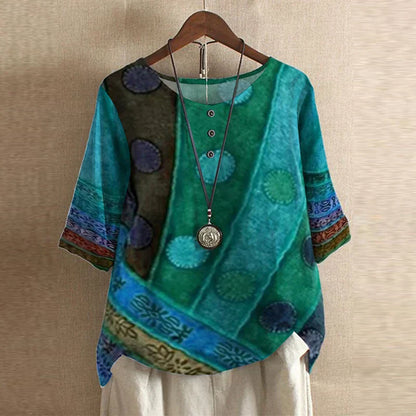 Women's Floral Print Blouse Soft