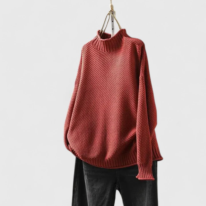 Women's Turtleneck Sweater High Ribbed Collar - Vonnera