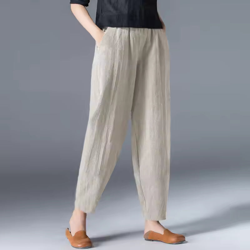 Women's High Waist Tapered Trousers