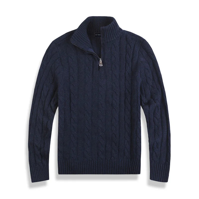 Men's Half Zip Sweater Wool Classic