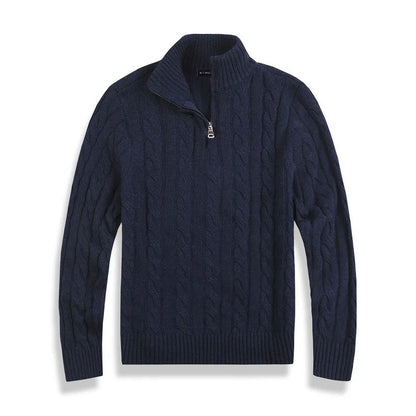 Men's Half Zip Sweater Wool Classic