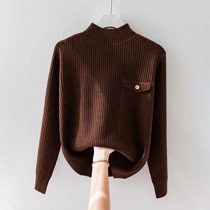 Elegant Women's Knit Pullover - Vonnera