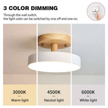 Vonnera Wooden Round Ceiling Light