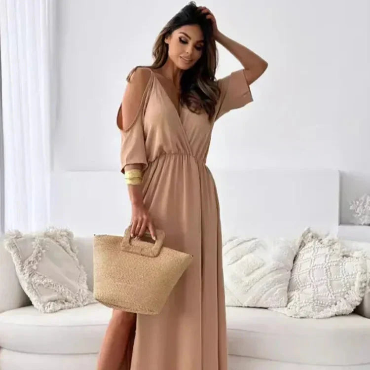 Women's Cold Shoulder Maxi Dress - Vonnera
