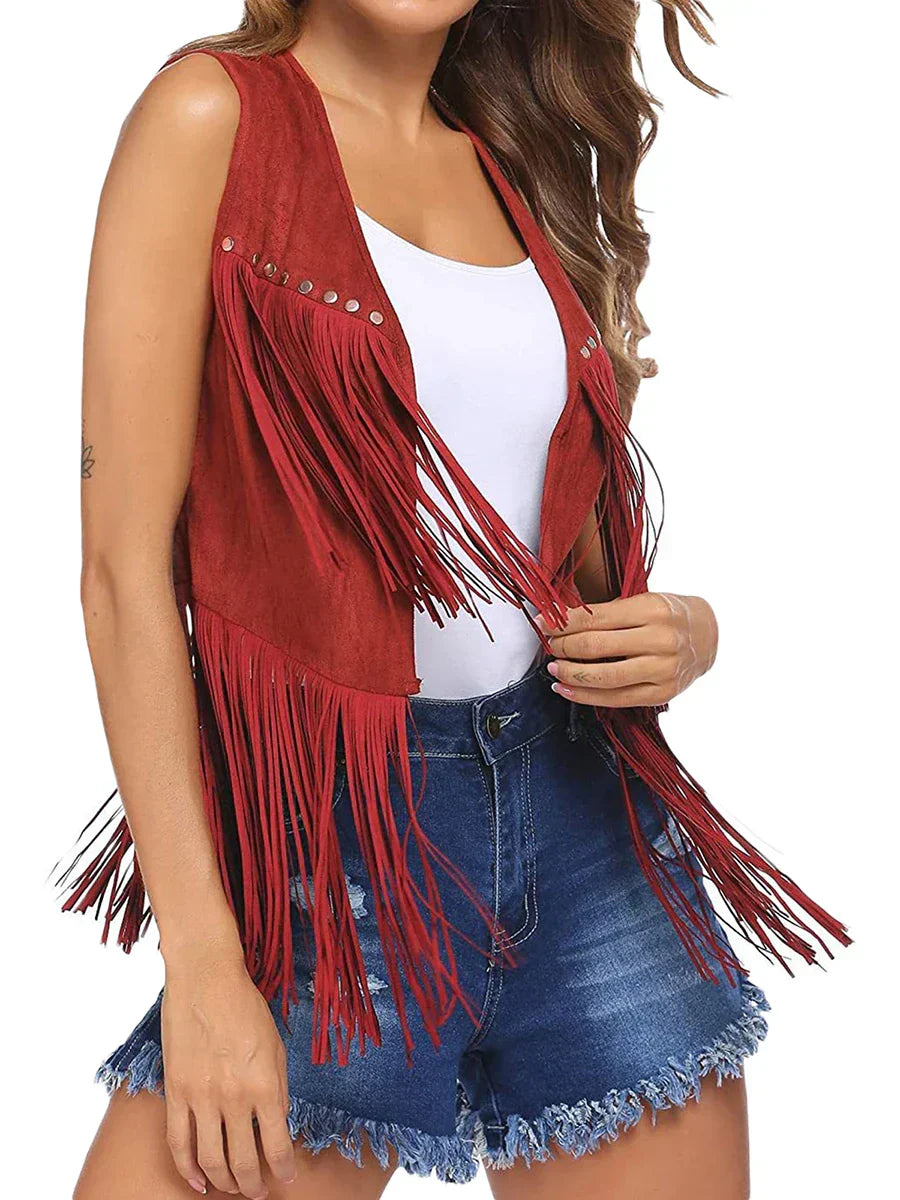 Women's Fringe Vest Vintage Style