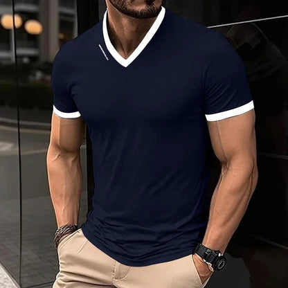 Men's V Neck Slim Fit T-Shirt - Vonnera