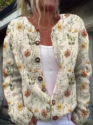 Women's Floral Print Cardigan