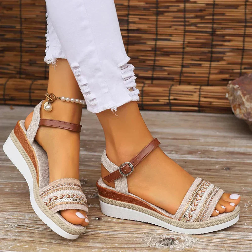 Women's Wedge Sandals Boho Style
