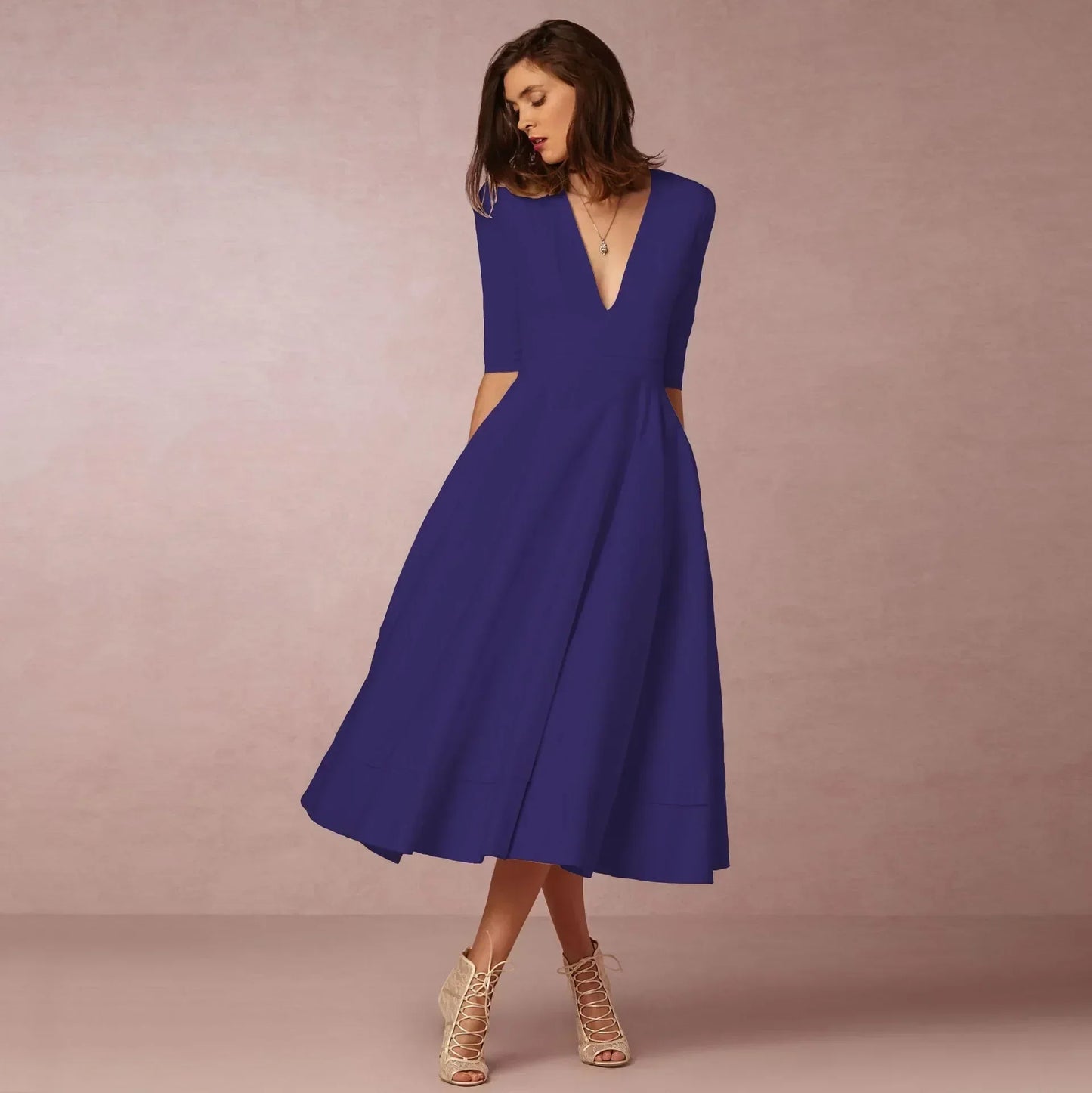 Harper | Women’s Elegant Flowing Midi Dress