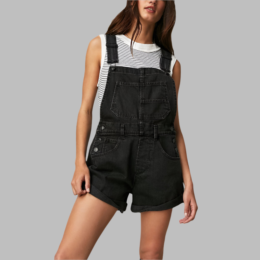 Women's Sleeveless Denim Jumpsuit Casual