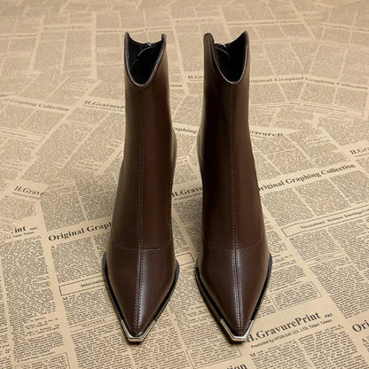 Eleanor | Women’s Spring Pointed Heel Ankle Boots