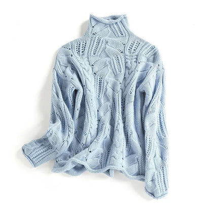 Women's Cable Knit Crew Neck Sweater - Vonnera