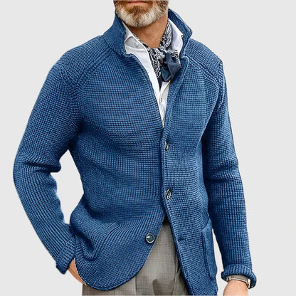 Men's Button Front Cardigan Stand Collar
