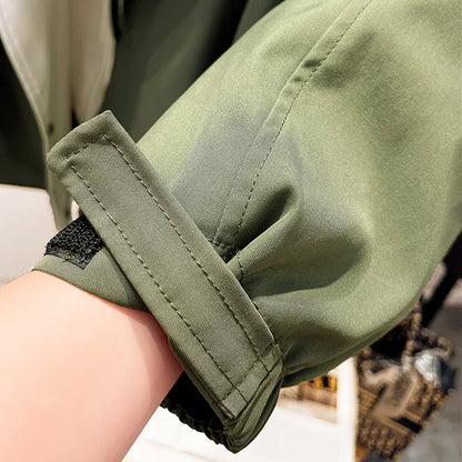 Women's Windbreaker Jacket Drawstring Waist