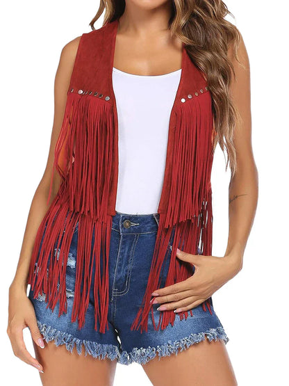 Women's Fringe Vest Vintage Style