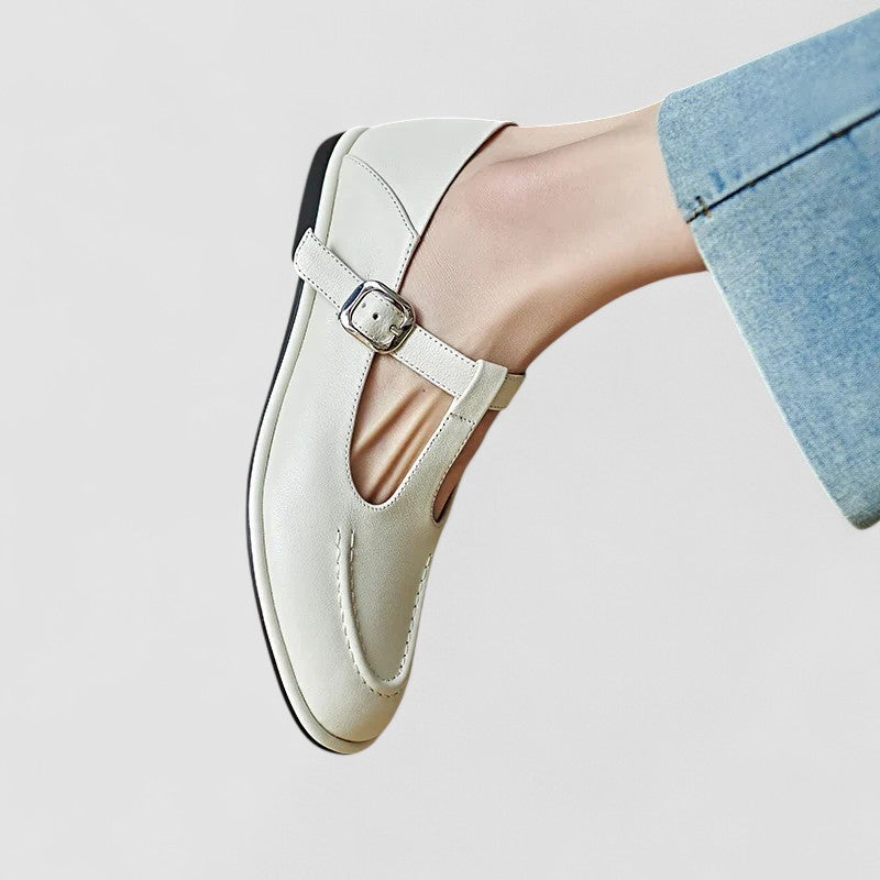 Women's Mary Jane Shoes Rounded Toe T-Strap