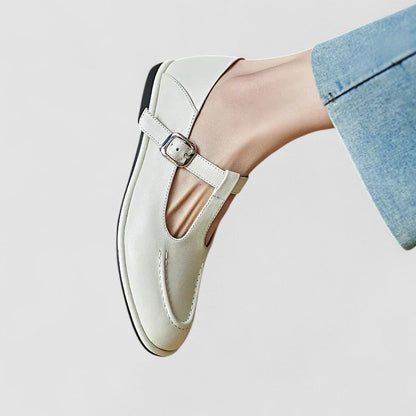 Women's Mary Jane Shoes Rounded Toe T-Strap