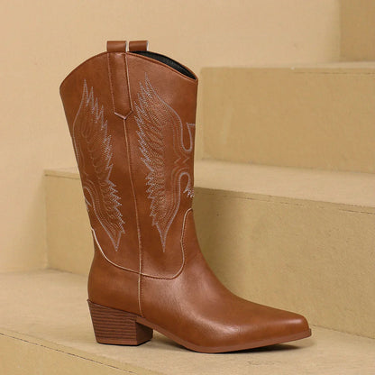 Women's Embroidered Western Cowboy Boots