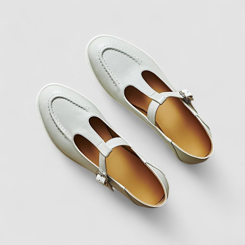 Women's Mary Jane Shoes Rounded Toe T-Strap