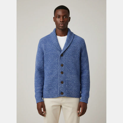 Men's Shawl Collar Knit Sweater - Vonnera