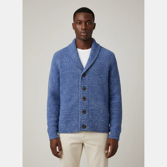 Men's Shawl Collar Knit Sweater - Vonnera
