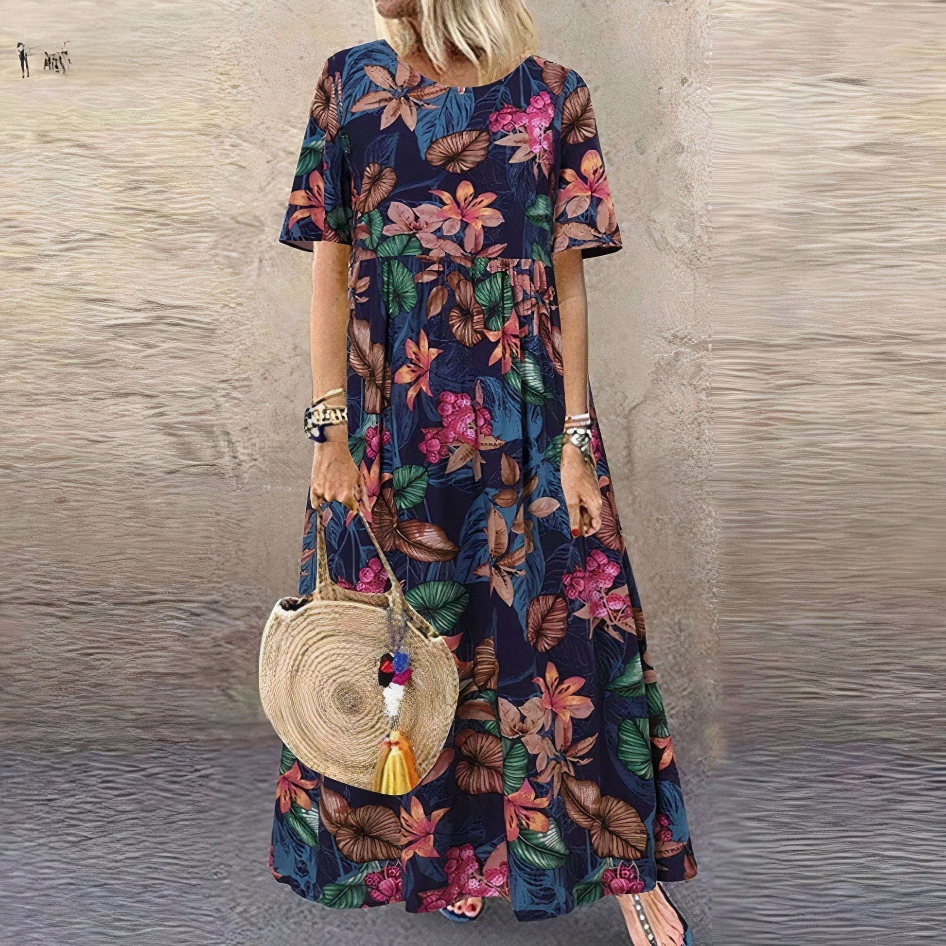 Women's Floral Maxi Dress Lace Flowy - Vonnera
