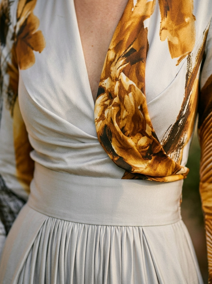 Women's Wide Leg Jumpsuit V-Neck Flowy