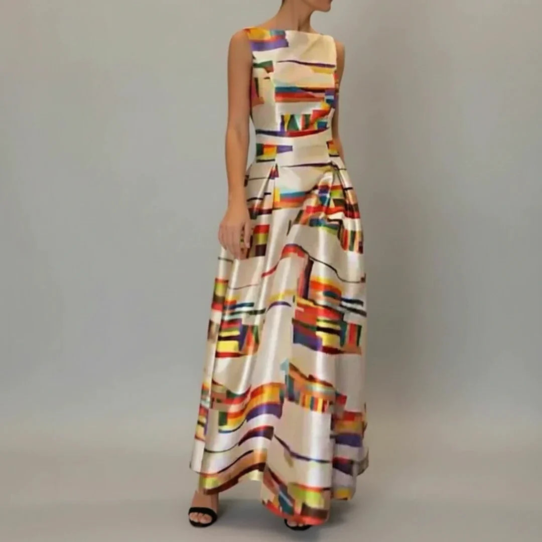 Women's Sleeveless Maxi Dress Fit Flare