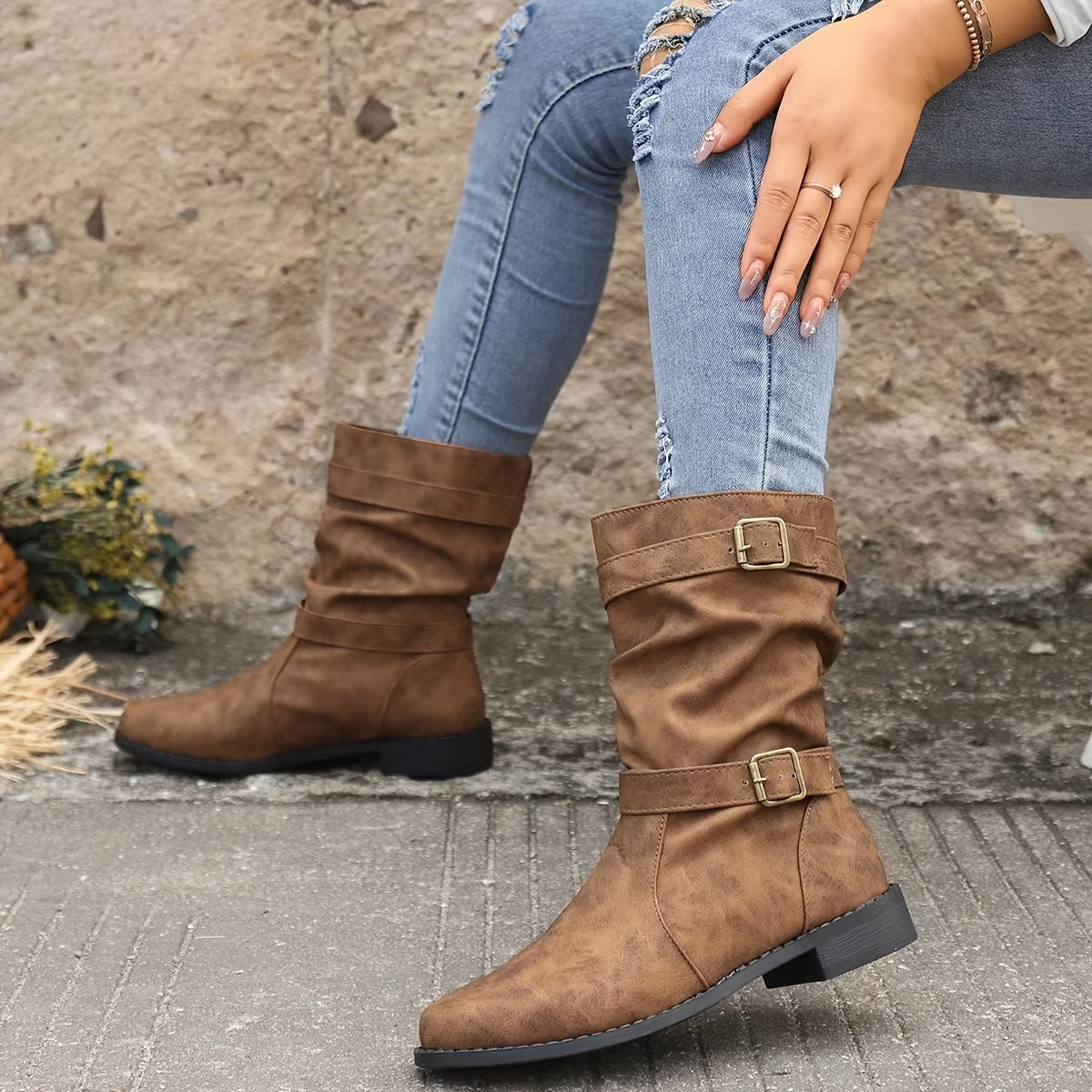 Women's Slouchy Ankle Boots Black Comfortable - Vonnera