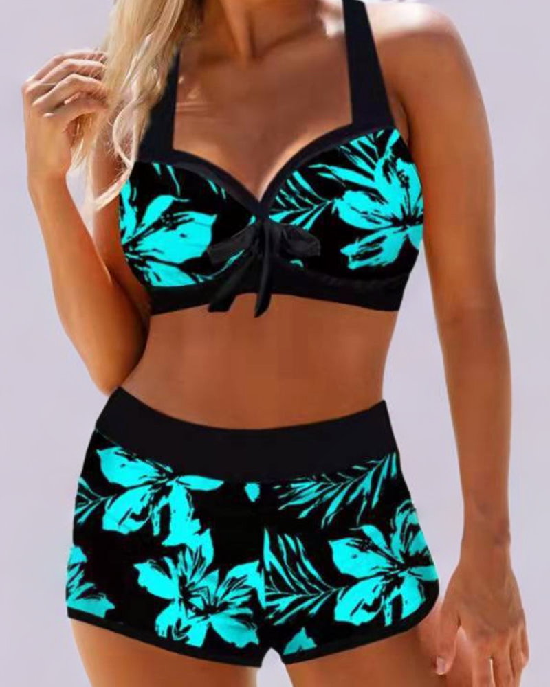 Women's High Waist Floral Swimsuit - Vonnera