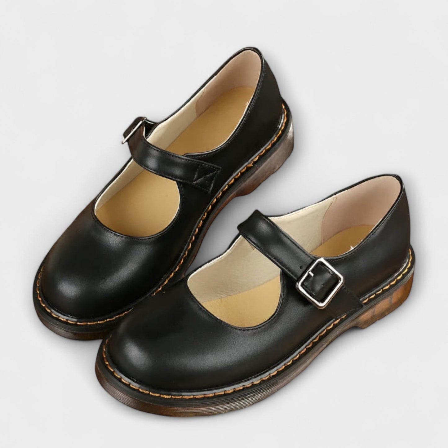 Women's Flat Mary Jane Shoes Buckle Strap