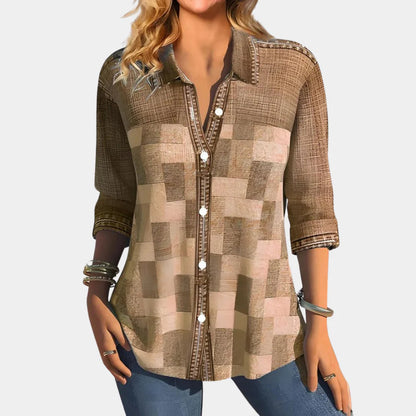 Women's Check Pattern Blouse