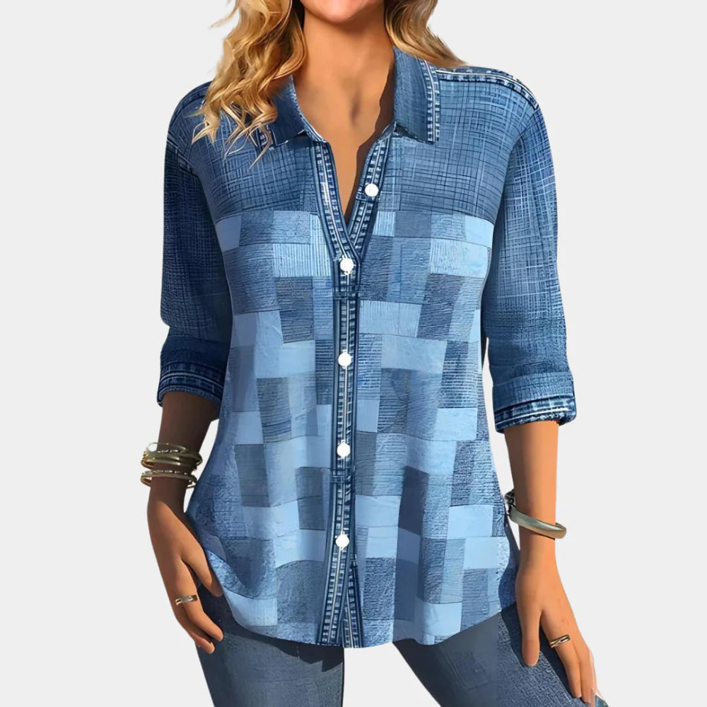 Women's Check Pattern Blouse
