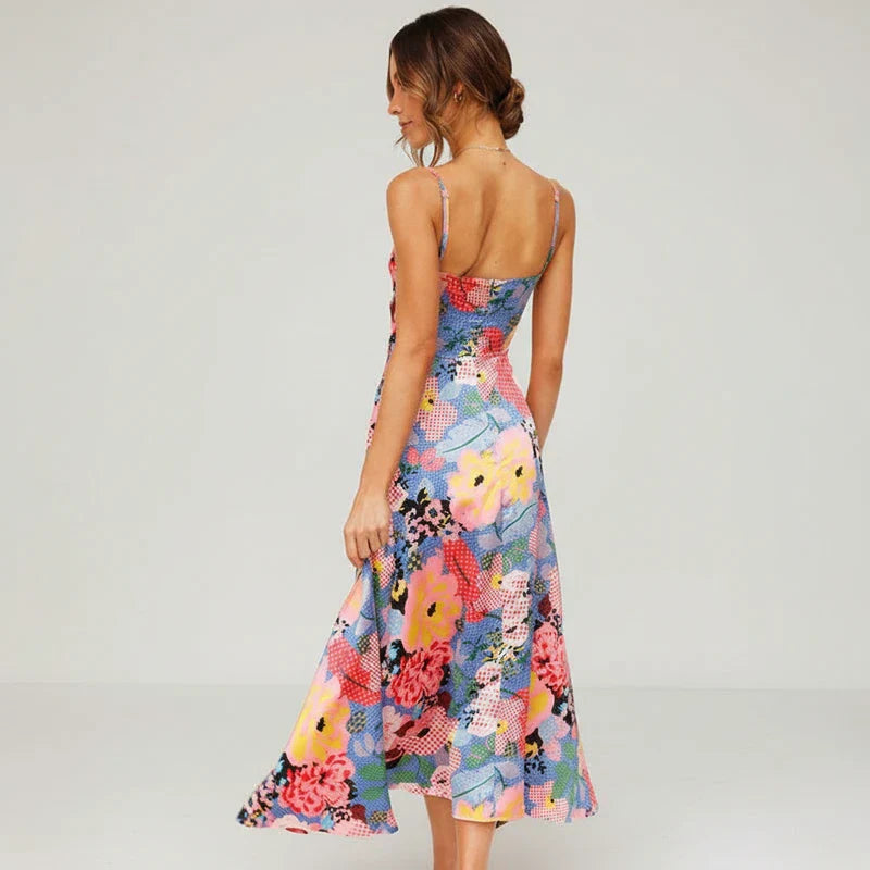 Women's Spaghetti Strap Midi Dress