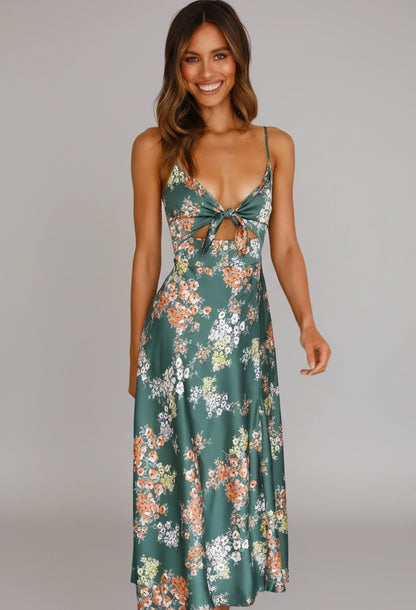 Women's Spaghetti Strap Midi Dress - Vonnera