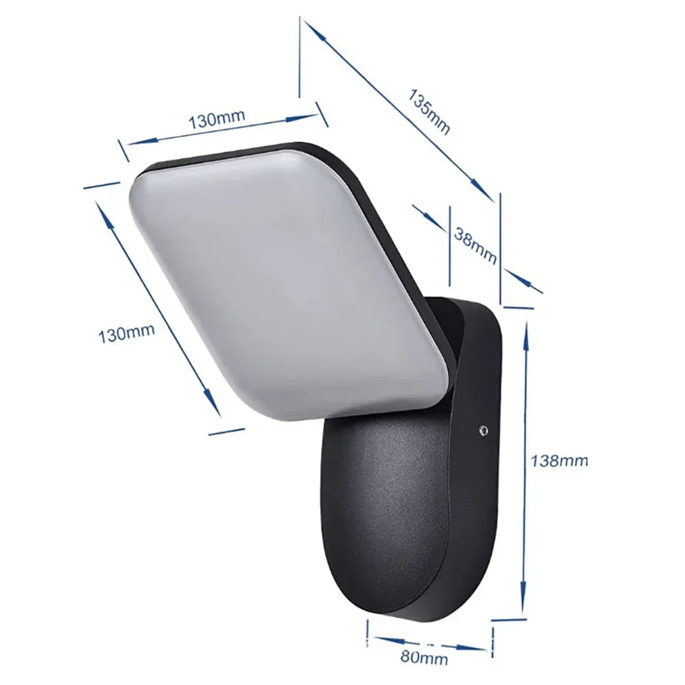 Outdoor Wall Light 12W PIR Motion Sensor Waterproof