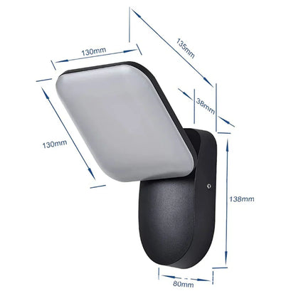 Outdoor Wall Light 12W PIR Motion Sensor Waterproof