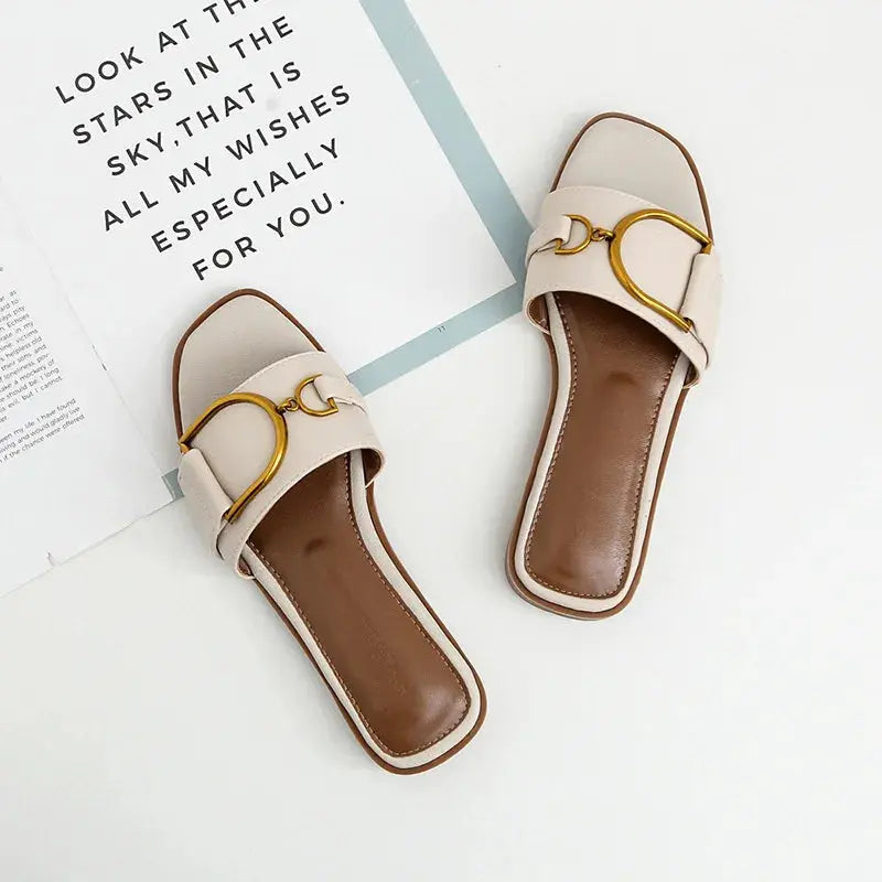Women's Square Toe Slip-On Sandals - Vonnera