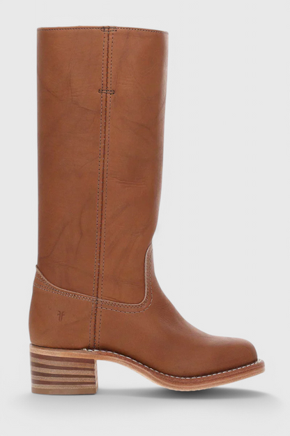 Women's Knee High Boots Stacked Heel Round Toe