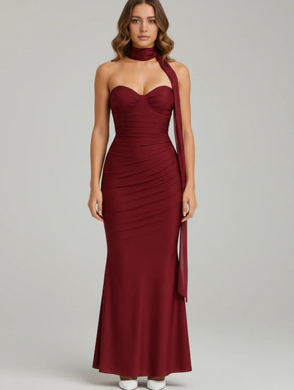 Women's Strapless Bodycon Maxi Dress